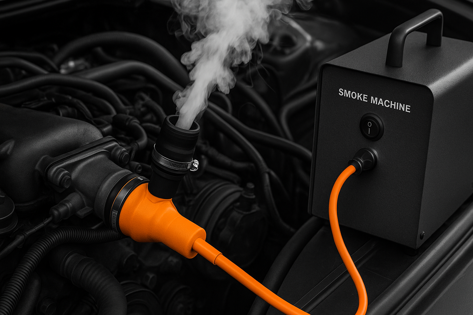 Проверка герметичности впускной системы с помощью дымогенератора