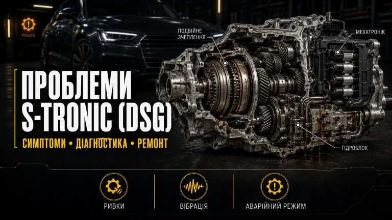 Типичные проблемы коробки S-tronic (DSG) на Audi: симптомы и ремонт